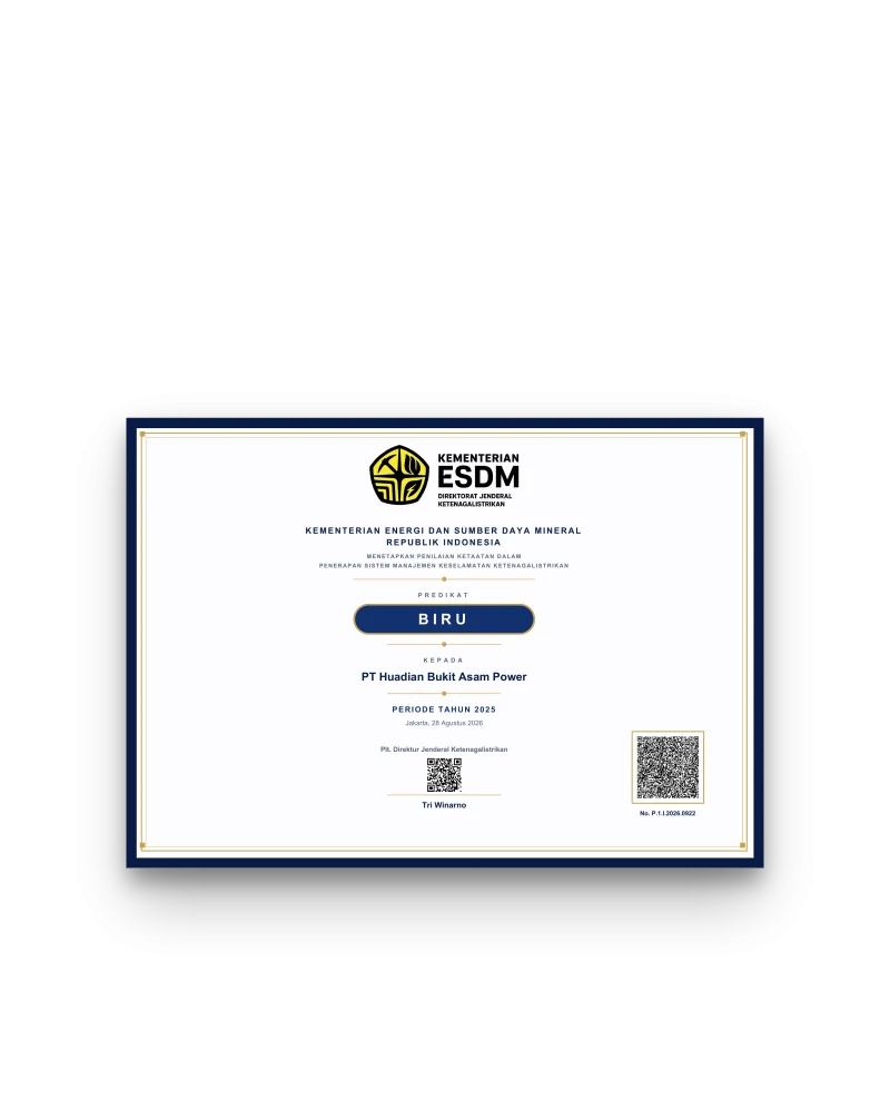 Blue Rating — Electrical Safety Management System Compliance 2025 — Ministry of Energy and Mineral Resources of The Republic Indonesia